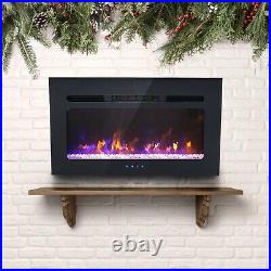 Contemporary Electric Fireplace 30 Insert Wall Mount Heater multi Flame 1500W