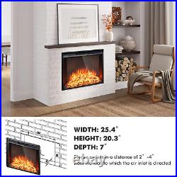 Costway 26 Recessed Electric Fireplace heater With Remote Control 750With1500W