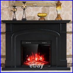 Costway 30'' 750W-1500W Fireplace Electric Embedded Insert Heater Glass Log