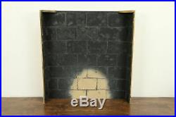 Decorative Fireplace, Brick Insert, Marble Mantel, Electric Flame Log #32304