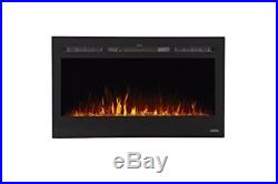 Decorative Fireplace Wall Mount Contemporary Insert Heater Recessed 36 Inch
