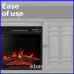 Della 3DInfrared Embedded Electric Fireplace Insert 18-inch (Black) with Remote