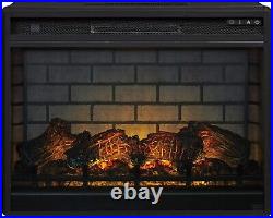 Design by Ashley 30 Electric Fireplace Insert with LED, Remote Control, 7 NEW