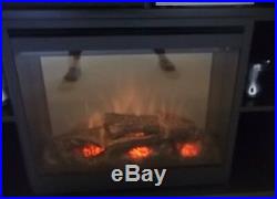 Dimplex Electric Fireplace Insert with Black Cabinet with Mantle