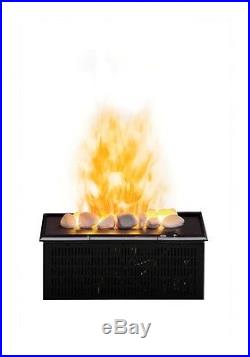 Dimplex Opti-myst Cassette Electric Fireplace Insert Modern Rock Bed and Remote