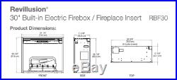 Dimplex Revillusion 30 Electric Built-in Firebox Fireplace RBF30 Insert