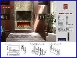Dynasty Fireplaces 35 Built-in LED Wall Mount Electric Fireplace Insert