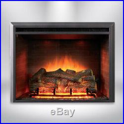 Dynasty Fireplaces 35 in LED Electric Fireplace Insert Black Matt Wall Mount
