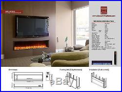 Dynasty Fireplaces 63 Built-in LED Wall Mount Electric Fireplace Insert