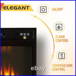 ELEGANT 23 in. Electric Fireplace Insert Remote Control Adjustable Brightness