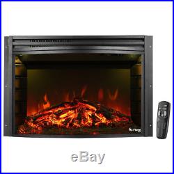E-Flame USA Curved Electric Fireplace Insert ELAM1013