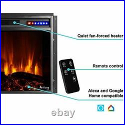 E-Flame USA Jackson 25x21 LED Electric Fireplace Stove Insert Remote 3D Logs