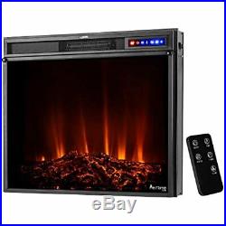 E-Flame USA Whistler 28x24 LED Electric Fireplace Stove Insert Remote 3D Logs