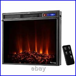 E-Flame USA Whistler LED Recessed Electric Fireplace Stove Insert with Remote