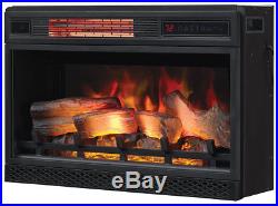 Ebern Designs Doshi 3D Infrared Wall Mounted Electric Fireplace Insert