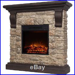 Electric 1500W Fireplace Insert Heater Portable With 41 Mantle Remote Control