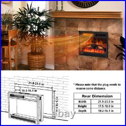 Electric 23 Fireplace Insert Infrared Quartz Stove Heater Remote Control 1500W