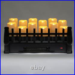 Electric Candle Fireplace Infrared Heat Insert 1500W Space Heater with Remote