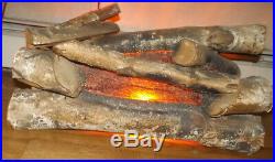 Electric Fire Place Lighted Insert Looks like Real Logs (EUC)