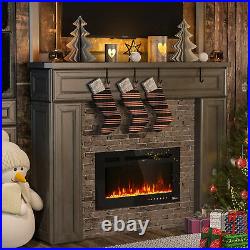 Electric Fireplace 12 Flame Insert Wall Mounted Electric Heater Touch Screen