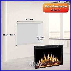 Electric Fireplace 37 In, Insert, 750With1500W, Remote, Log Colors, from Dayton NJ