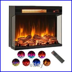 Electric Fireplace Adjustable Flame 1500W Recessed Fireplace With Touch Screen