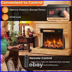 Electric Fireplace Adjustable Flame 1500W Recessed Fireplace With Touch Screen