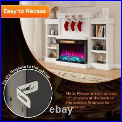 Electric Fireplace Adjustable Flame 1500W Recessed Fireplace With Touch Screen