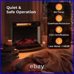 Electric Fireplace Adjustable Flame 1500W Recessed Fireplace With Touch Screen