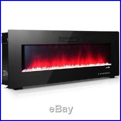 Electric Fireplace Freestanding Insert 36 Inch Wall Mount Heater RC Colored New