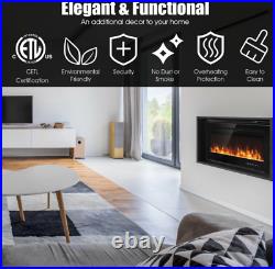 Electric Fireplace Heater Insert Wall Mount Stand with Remote Control 36in 1500W