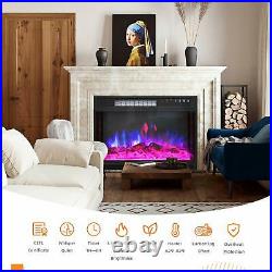 Electric Fireplace Heater Insert WiFi Control Wall Mounted Work with Alexa 28.8