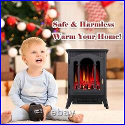 Electric Fireplace Infrared Heater Realistic Flame Effect Recessed Insert Heater