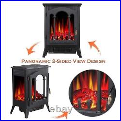 Electric Fireplace Infrared Heater Realistic Flame Effect Recessed Insert Heater
