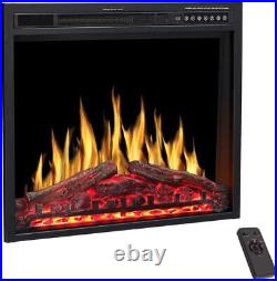 Electric Fireplace Insert 28Inch Adjuatble Flame Color&Brightness Remote Control