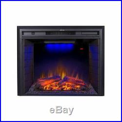 Electric Fireplace Insert 30 Remote Control Log Speaker 750/1500W