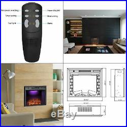 Electric Fireplace Insert 30 Remote Control Log Speaker 750/1500W
