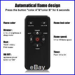 Electric Fireplace Insert 30 Wall Mounted Remote Control Different Color Adjust