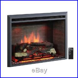 Electric Fireplace Insert 33 In Portable Firebox Embedded Heater Remote Control