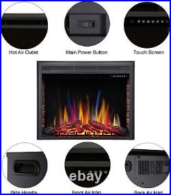 Electric Fireplace Insert, 36Freestanding Recessed Electric Stove Heater, Remote