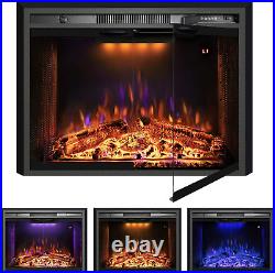 Electric Fireplace Insert, 36 Inches Recessed Fireplace Heater with Adjustable F
