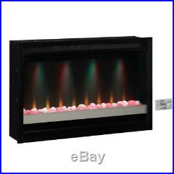 Electric Fireplace Insert 36 in. 1500-Watt Adjustable Flame Colors-Thermostat