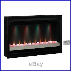 Electric Fireplace Insert Built-in Contemporary LED Burning Flame Effect 36 in