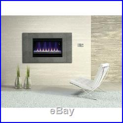 Electric Fireplace Insert Built-in Contemporary LED Burning Flame Effect 36 in