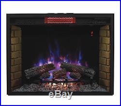 Electric Fireplace Insert ClassicFlame 33 Inch Infrared Quartz with Safe Plug