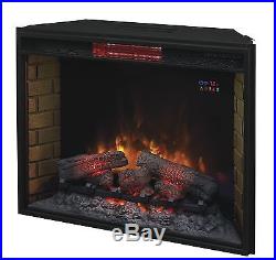 Electric Fireplace Insert ClassicFlame 33 Inch Infrared Quartz with Safe Plug