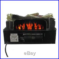 Electric Fireplace Insert Decorative Log Ventless Heater Wood Burn Flame Remote