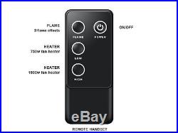 Electric Fireplace Insert Embedded Firebox Heater Western 33in With Remote Control