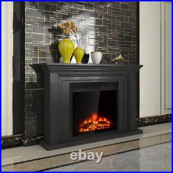 Electric Fireplace Insert Freestanding Recessed Heater Remote Classic Flame