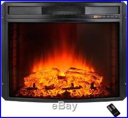 Electric Fireplace Insert Heater 28 in. Freestanding Black Remote Control AKDY